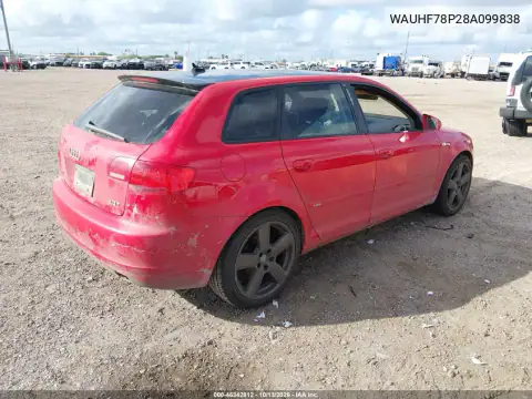 2008 Audi A3 2.0T VIN WAUHF78P28A099838 фото 4