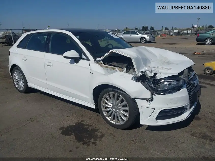 2016 Audi A3 E-Tron 1.4T Premium VIN WAUUPBFF0GA140880 фото 1