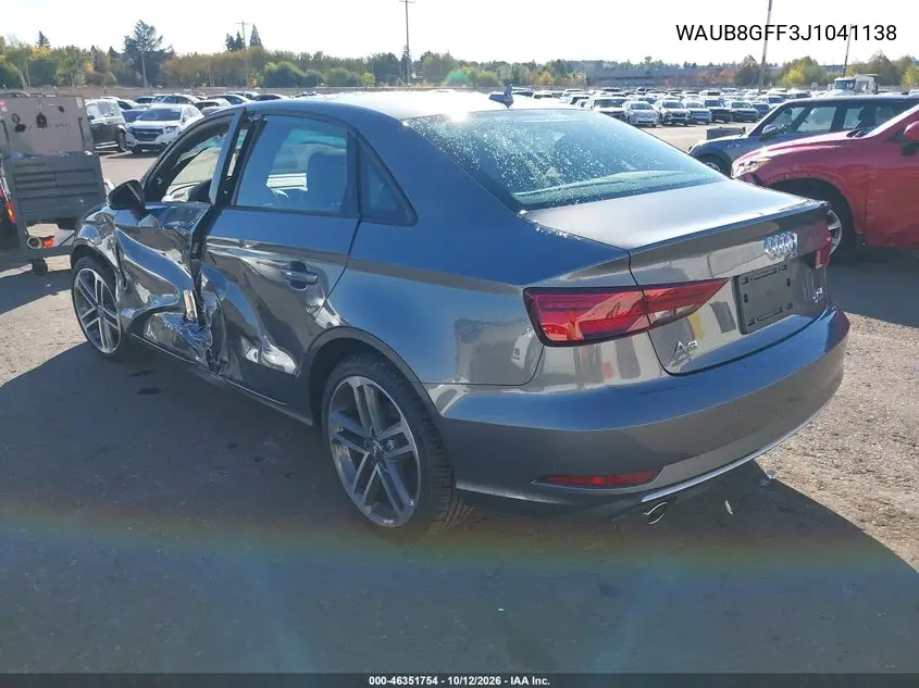 2018 Audi A3 2.0T Premium/2.0T Tech Premium VIN WAUB8GFF3J1041138 фото 4