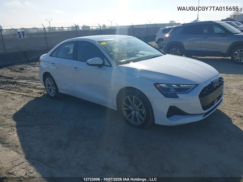 2026 Audi A3 Premium/Premium Plus VIN WAUGUCGY7TA015655 фото 2
