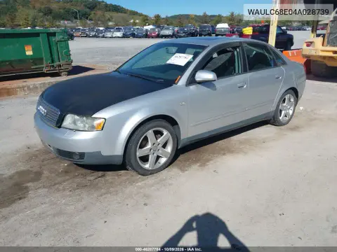 2004 Audi A4 1.8T VIN WAULC68E04A028739 фото 2