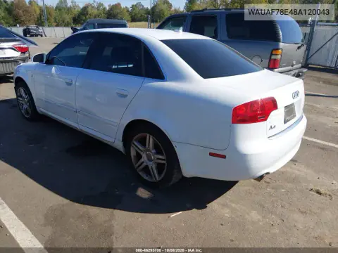 2008 Audi A4 2.0T/2.0T Special Edition VIN WAUAF78E48A120043 фото 4