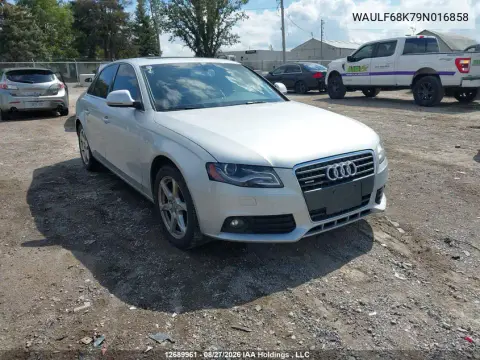 WAULF68K79N016858 — 2009 Audi A4, Возвращение во владение, фото до ремонта