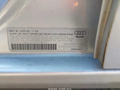 WAUFFAFLXAN035047 — 2010 Audi A4, Естественный износ, фото до ремонта