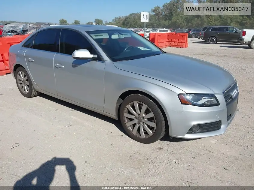 2010 Audi A4 2.0T Premium VIN WAUFFAFLXAN035047 фото 2