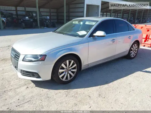 2010 Audi A4 2.0T Premium VIN WAUFFAFLXAN035047 фото 3