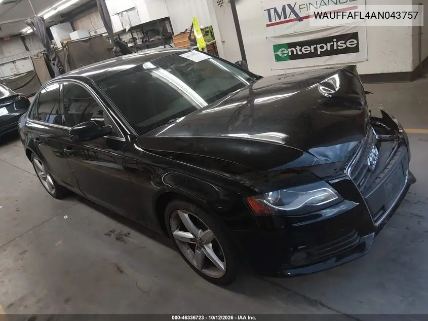 2010 Audi A4 2.0T Premium VIN WAUFFAFL4AN043757 фото 2