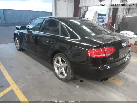 WAUFFAFL4AN043757 — 2010 Audi A4, Передняя часть, фото до ремонта
