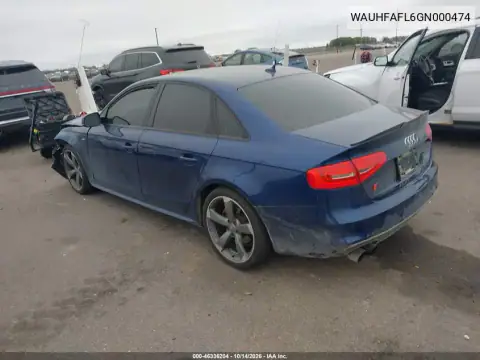 WAUHFAFL6GN000474 — 2016 Audi A4, фото 3 с аукциона IAAI, Передняя часть