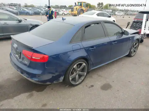 WAUHFAFL6GN000474 — 2016 Audi A4, фото 4 с аукциона IAAI, Передняя часть