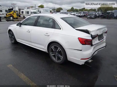 WAUENAF41HN010359 — 2017 Audi A4, фото 3 с аукциона IAAI, Задняя часть