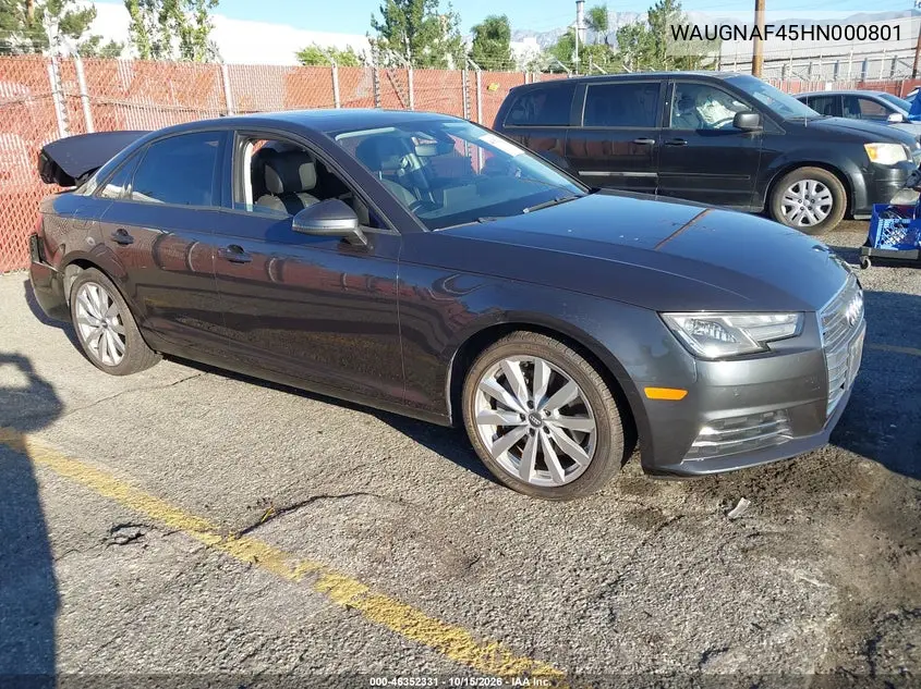 WAUGNAF45HN000801 — 2017 Audi A4, фото 2 с аукциона IAAI, Естественный износ