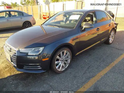 WAUGNAF45HN000801 — 2017 Audi A4, фото 3 с аукциона IAAI, Естественный износ
