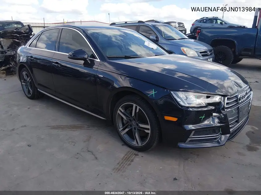 2018 Audi A4 2.0T Premium/2.0T Tech Premium VIN WAUENAF49JN013984 фото 2