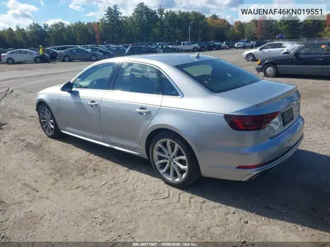 2019 Audi A4 45 Premium VIN WAUENAF46KN019551 фото 4