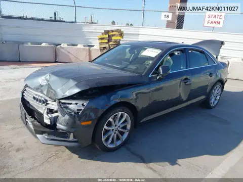 2019 Audi A4 40 Premium VIN WAUJMAF42KN011027 фото 2