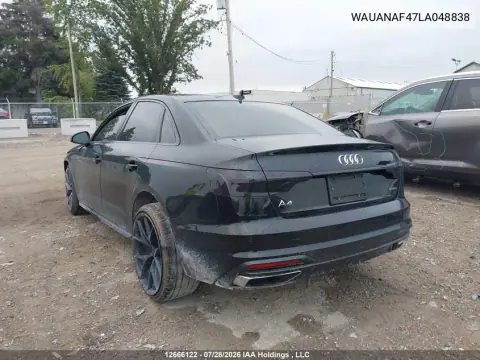 2020 Audi A4 Komfort VIN WAUANAF47LA048838 фото 3