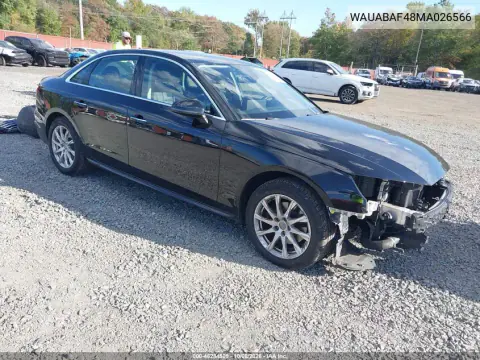 2021 Audi A4 Premium 40 Tfsi Quattro S Tronic VIN WAUABAF48MA026566 фото 2