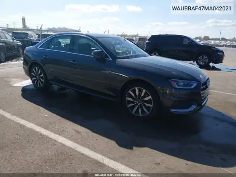 WAUBBAF47MA042021 — 2021 Audi A4, Левая сторона, фото до ремонта