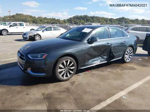 WAUBBAF47MA042021 — 2021 Audi A4, фото 3 с аукциона IAAI, Боковая часть