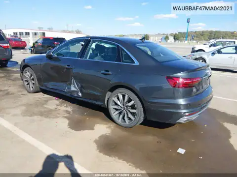 WAUBBAF47MA042021 — 2021 Audi A4, фото 4 с аукциона IAAI, Боковая часть