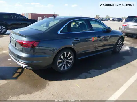 WAUBBAF47MA042021 — 2021 Audi A4, фото 5 с аукциона IAAI, Боковая часть