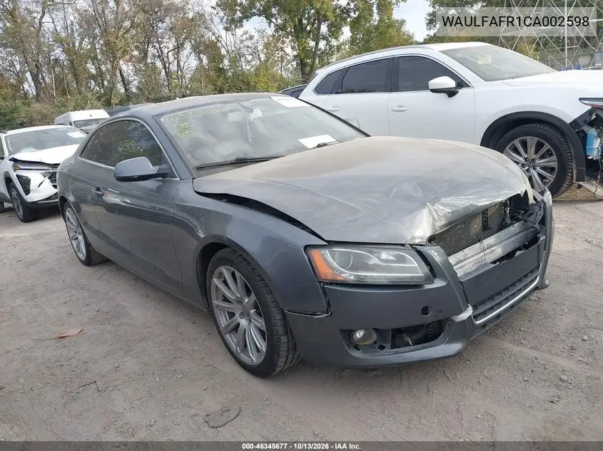 WAULFAFR1CA002598 — 2012 Audi A5, фото 2 с аукциона IAAI, Повреждения со всех сторон