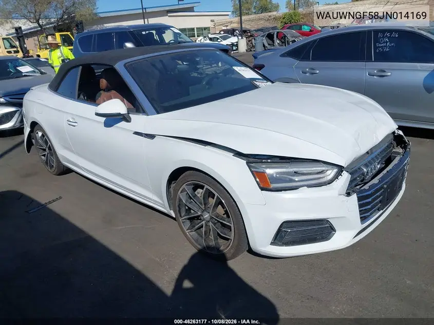 2018 Audi A5 2.0T Premium VIN WAUWNGF58JN014169 фото 1