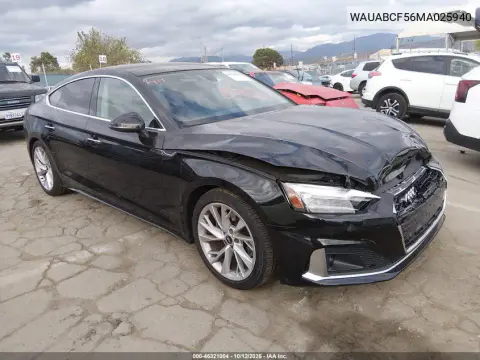 WAUABCF56MA025940 — 2021 Audi A5, Передняя часть, фото до ремонта