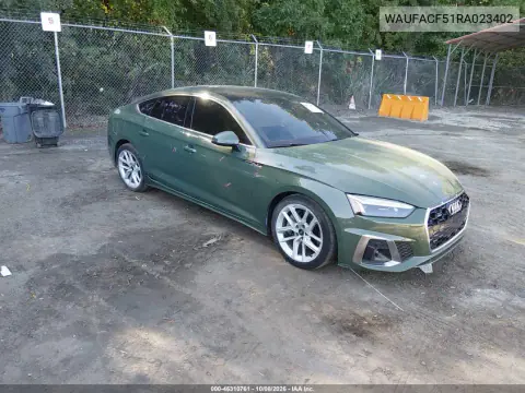WAUFACF51RA023402 — 2024 Audi A5, Правая сторона, фото до ремонта