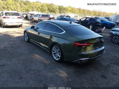 2024 Audi A5 Sportback Premium Plus 45 Tfsi Quattro S Tronic VIN WAUFACF51RA023402 фото 4