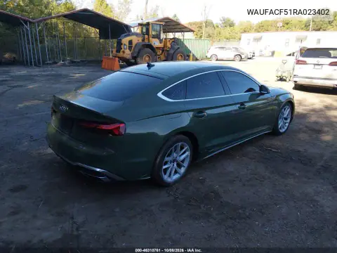 2024 Audi A5 Sportback Premium Plus 45 Tfsi Quattro S Tronic VIN WAUFACF51RA023402 фото 5