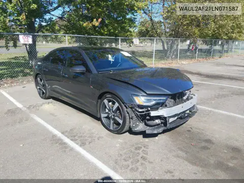 WAUL2AF21LN071587 — 2020 Audi A6, Передняя часть, фото до ремонта