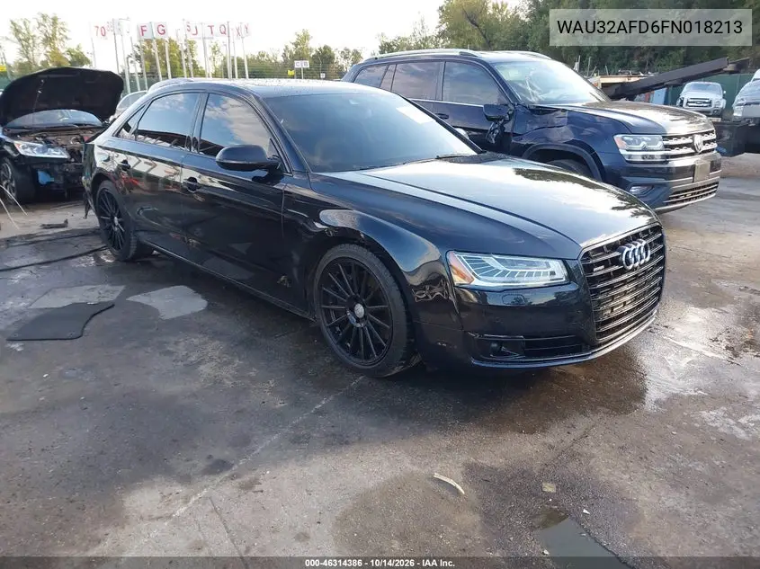 WAU32AFD6FN018213 — 2015 Audi A8, фото 2 с аукциона IAAI, Задняя часть