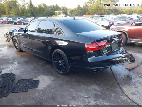 WAU32AFD6FN018213 — 2015 Audi A8, фото 4 с аукциона IAAI, Задняя часть