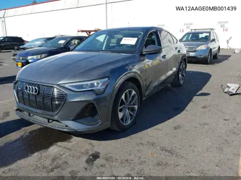 WA12AAGE0MB001439 — 2021 Audi E-Tron Sportback, фото 2 с аукциона IAAI, Боковая часть