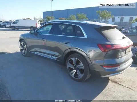 2019 Audi E-Tron Premium Plus VIN WA1VAAGE6KB006090 фото 3