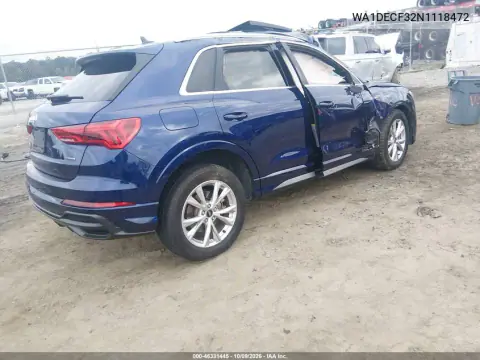 2022 Audi Q3 Premium 45 Tfsi S Line Quattro Tiptronic VIN WA1DECF32N1118472 фото 5