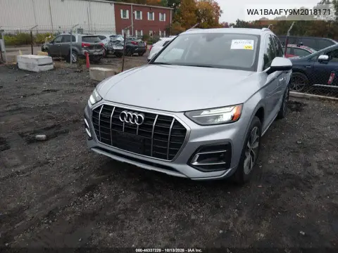 2021 Audi Q5 Premium Plus 45 Tfsi Quattro S Tronic VIN WA1BAAFY9M2018171 фото 3