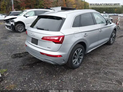 2021 Audi Q5 Premium Plus 45 Tfsi Quattro S Tronic VIN WA1BAAFY9M2018171 фото 5