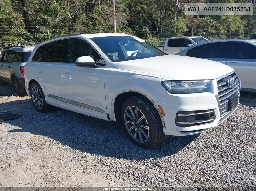 WA1LAAF74HD035238 — 2017 Audi Q7, фото 2 с аукциона IAAI, Передняя часть