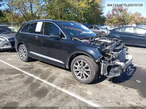 WA1VAAF70JD019729 — 2018 Audi Q7, Передняя часть, фото до ремонта