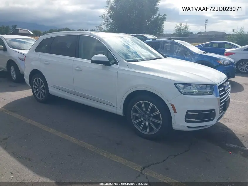 WA1VAAF72JD023071 — 2018 Audi Q7, фото 2 с аукциона IAAI 22.10.2026, Естественный износ