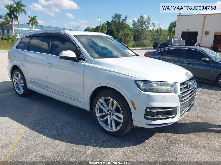 2018 Audi Q7 3.0T Premium VIN WA1VAAF78JD034768 фото 2