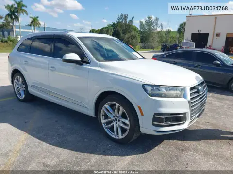 WA1VAAF78JD034768 — 2018 Audi Q7, Неизвестные повреждения, фото до ремонта