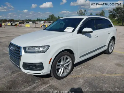 2018 Audi Q7 3.0T Premium VIN WA1VAAF78JD034768 фото 3