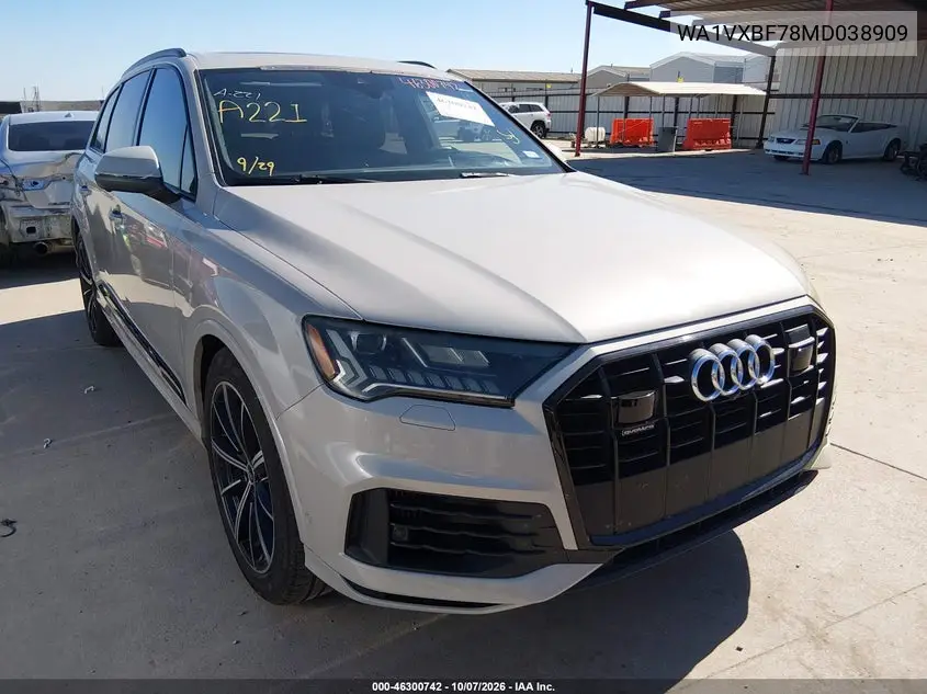2021 Audi Q7 Prestige 55 Tfsi Quattro Tiptronic VIN WA1VXBF78MD038909 фото 2