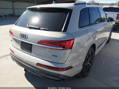 2021 Audi Q7 Prestige 55 Tfsi Quattro Tiptronic VIN WA1VXBF78MD038909 фото 5