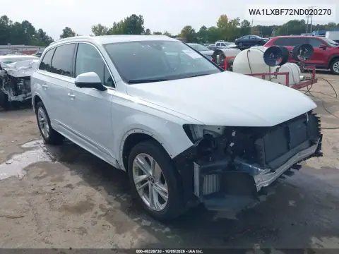 WA1LXBF72ND020270 — 2022 Audi Q7, Передняя часть, фото до ремонта