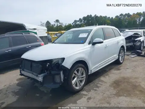 2022 Audi Q7 Premium Plus 55 Tfsi Quattro Tiptronic VIN WA1LXBF72ND020270 фото 3